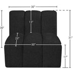 Meridian Furniture Arc Boucle Fabric Straight Chair