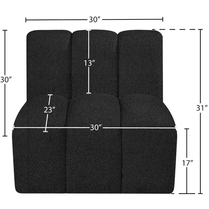 Meridian Furniture Arc Boucle Fabric Straight Chair