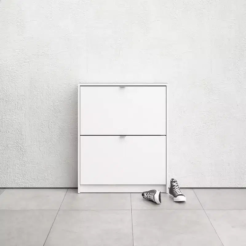 Tvilum, Bright 2 Drawer Shoe Cabinet