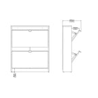 Tvilum, Bright 2 Drawer Shoe Cabinet