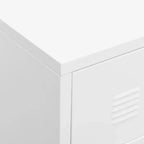 vidaXL Drawer Cabinet White Metal Medium Drawer Cabinet Rectangular