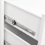 vidaXL Drawer Cabinet White Metal Medium Drawer Cabinet Rectangular