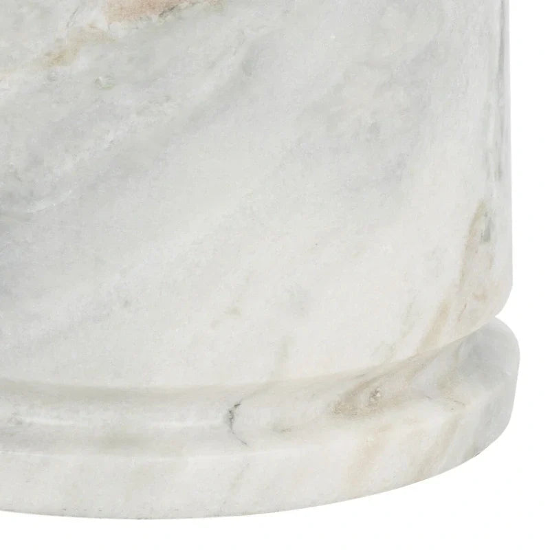 Table d'appoint ronde haute en marbre SAFAVIEH Couture Ghicu - 56 cm L x 53 cm P x 61 cm H - 21Wx21Dx24H