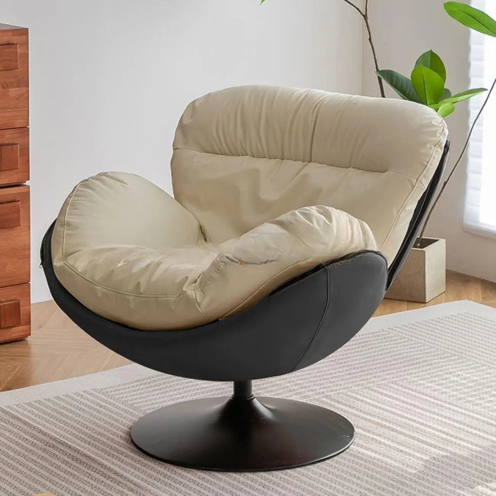 Fauteuil pivotant en cuir, moderne, simple et résistant aux chats