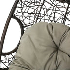 Fauteuil suspendu d'extérieur en osier imperméable avec coussins, siège hamac – Capacité de 136 kg
