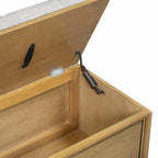 Banc à chaussures avec coussin amovible et rangement dissimulé pour l'entrée et le salon
