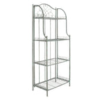 SAFAVIEH Bryn Scaffale da panettiere da esterno a 4 ripiani in ferro battuto vittoriano - 25 pollici L x 15 pollici P x 63 pollici H - 25 L x 15 P x 63 H