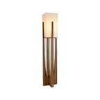 Vintage Wooden Torch LED Floor Lamps with Fabric Shade