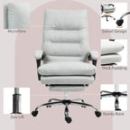 Fauteuil de bureau massant, chauffant et inclinable en microfibre Vinsetto avec vibrations