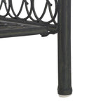 SAFAVIEH Bryn Scaffale da panettiere da esterno a 4 ripiani in ferro battuto vittoriano - 25 pollici L x 15 pollici P x 63 pollici H - 25 L x 15 P x 63 H