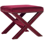 SAFAVIEH Shavonne Ottoman banc en X