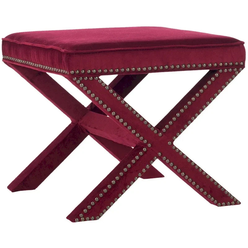 SAFAVIEH Shavonne Ottoman banc en X