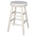 International Concepts Jonathan Swivel Scooped Seat 24" Counter Height Barstool - Unfinished: Rubberwood Frame, No Assembly Required