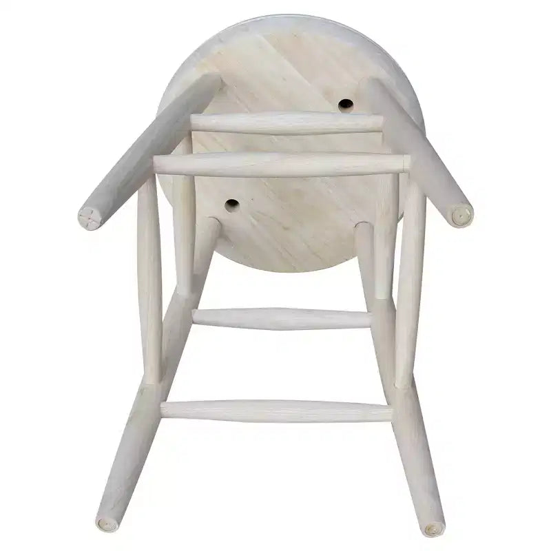 International Concepts Jonathan Tabouret de bar pivotant à hauteur de comptoir 61 cm - Non fini : Structure en bois d'hévéa, aucun assemblage requis