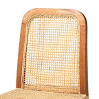 Caspia Wood and Rattan Counter Height Barstool Natural/Walnut - bali & pari