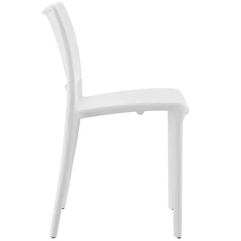 Chaise de salle à manger Hipster Blanche - Modway : Polypropylène moderne sans accoudoirs, Nettoyage des taches, Aucun assemblage requis