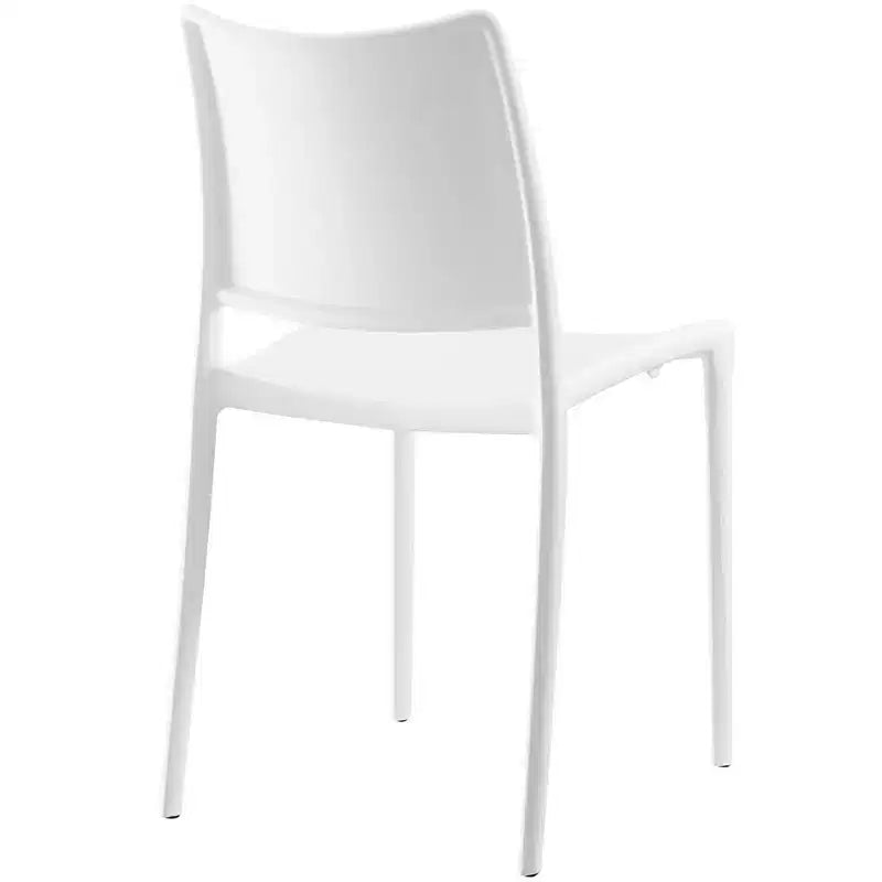 Chaise de salle à manger Hipster Blanche - Modway : Polypropylène moderne sans accoudoirs, Nettoyage des taches, Aucun assemblage requis