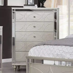 La Mesa 5 Drawer Glam Chest Silver - HOMES: Inside + Out: Mirrored Accents, Stylish Storage