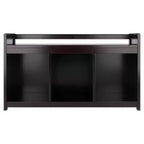 Banc de rangement Addison avec 3 sections - Espresso foncé - Winsome : Organisateur d'entrée, Pouf de chambre en similicuir