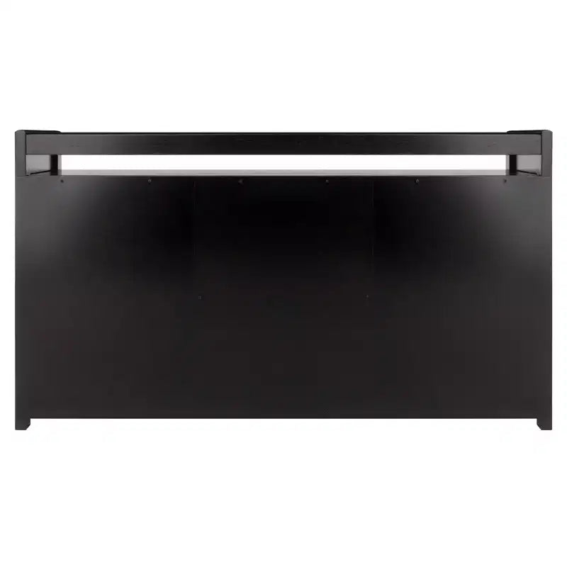 Banc de rangement Addison avec 3 sections - Espresso foncé - Winsome : Organisateur d'entrée, Pouf de chambre en similicuir