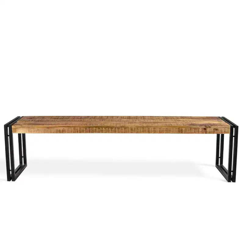 Handcrafted Reclaimed 71 Wood Bench with Iron Legs - Timbergirl