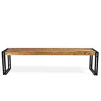 Handcrafted Reclaimed 71 Wood Bench with Iron Legs - Timbergirl