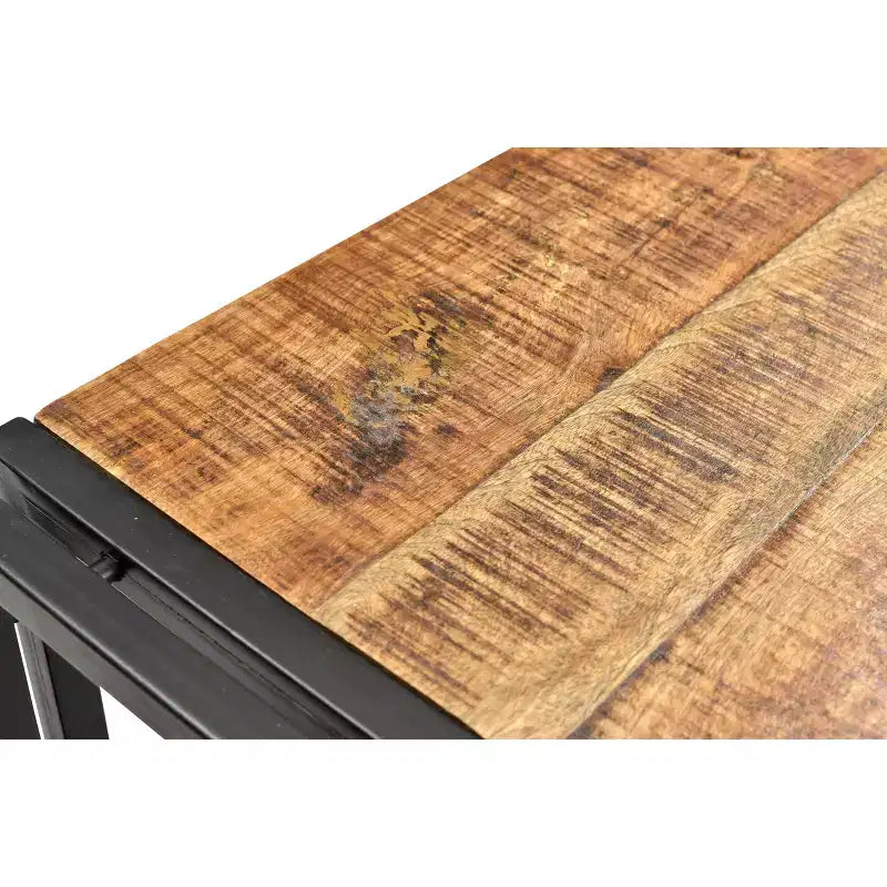 Handcrafted Reclaimed 71 Wood Bench with Iron Legs - Timbergirl