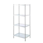43" Royal Crest 4 Tier Tower Chrome - Breighton Home