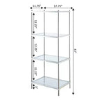 43" Royal Crest 4 Tier Tower Chrome - Breighton Home