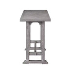 Table d'appoint Whitford gris tourterelle - Steve Silver Co. : Bois vieilli, marques de scie, incrustation double losange
