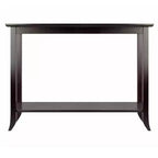 Console Gênes Plateau Verre Espresso - Winsome : Étagère trempée, Cadre en bois composite