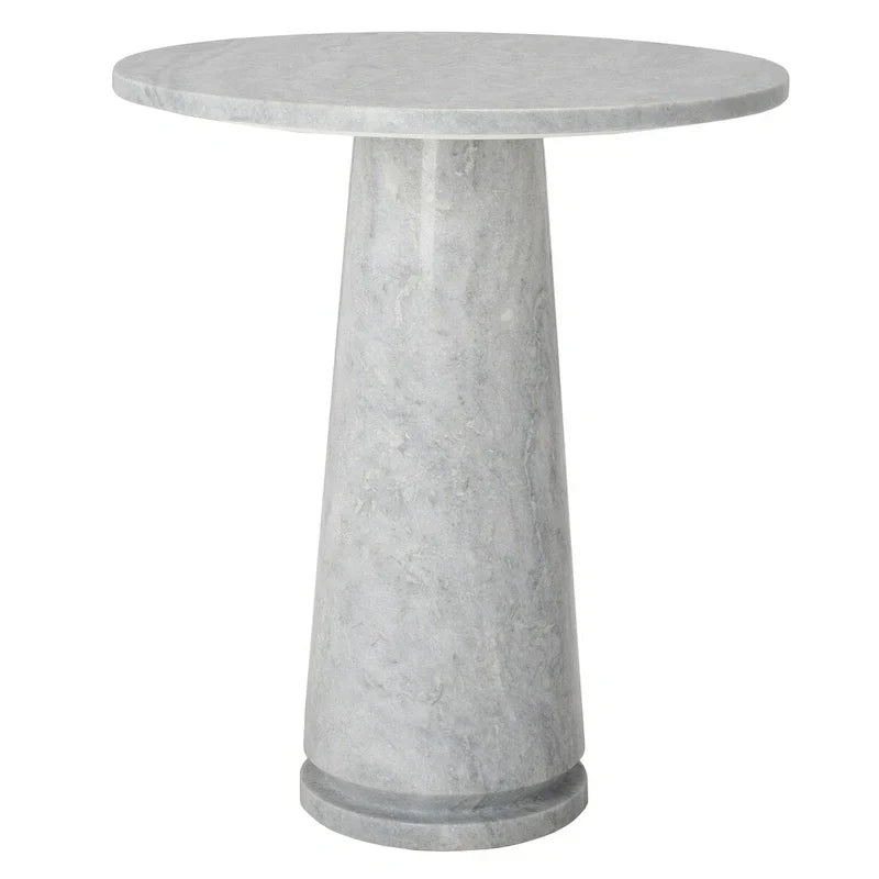 Table d'appoint ronde haute en marbre SAFAVIEH Couture Ghicu - 56 cm L x 53 cm P x 61 cm H - 21Wx21Dx24H