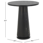 Table d'appoint ronde haute en marbre SAFAVIEH Couture Ghicu - 56 cm L x 53 cm P x 61 cm H - 21Wx21Dx24H