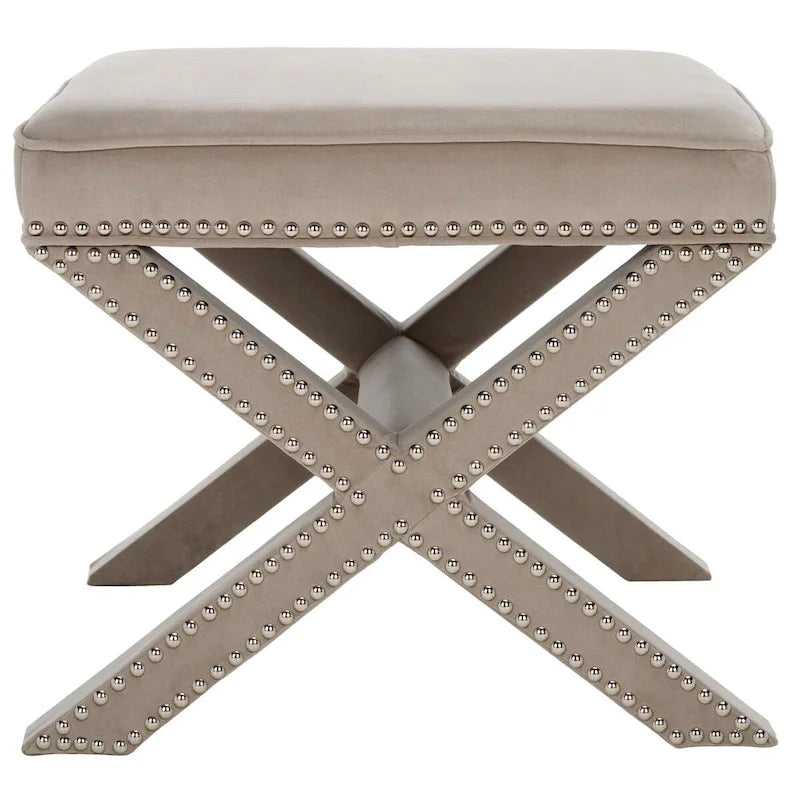 SAFAVIEH Shavonne Ottoman banc en X