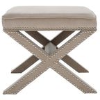 SAFAVIEH Shavonne Ottoman banc en X