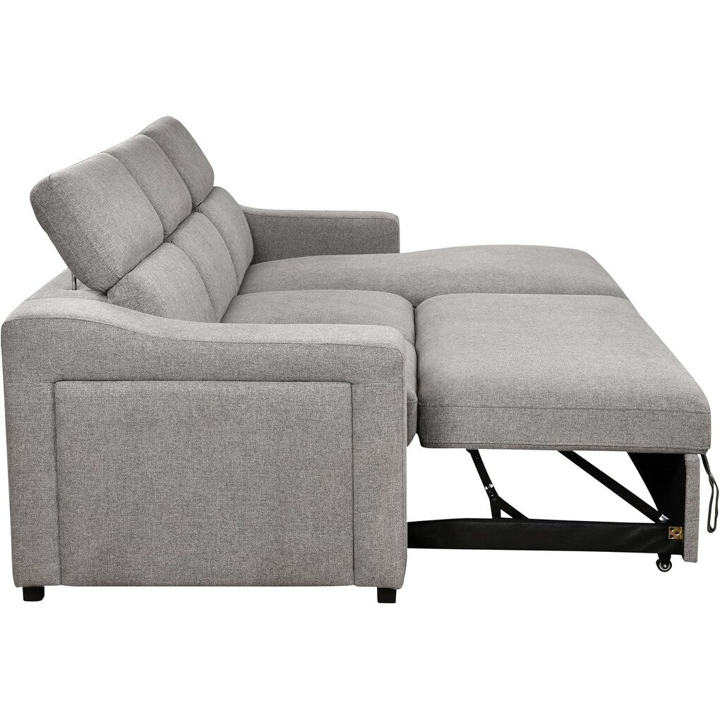 Canapé d'angle convertible Roomfitters 103 avec méridienne de rangement, appuis-tête réglables, canapé-lit en L