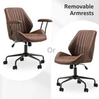 Chaise de bureau ergonomique en suède avec support lombaire
