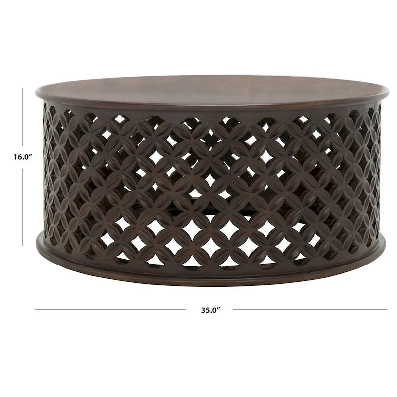 Table basse ronde Antkea SAFAVIEH - 35 L x 35 P x 16 H - 35Lx35Px16H