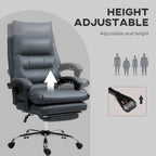 Fauteuil de bureau massant, chauffant et inclinable en microfibre Vinsetto avec vibrations