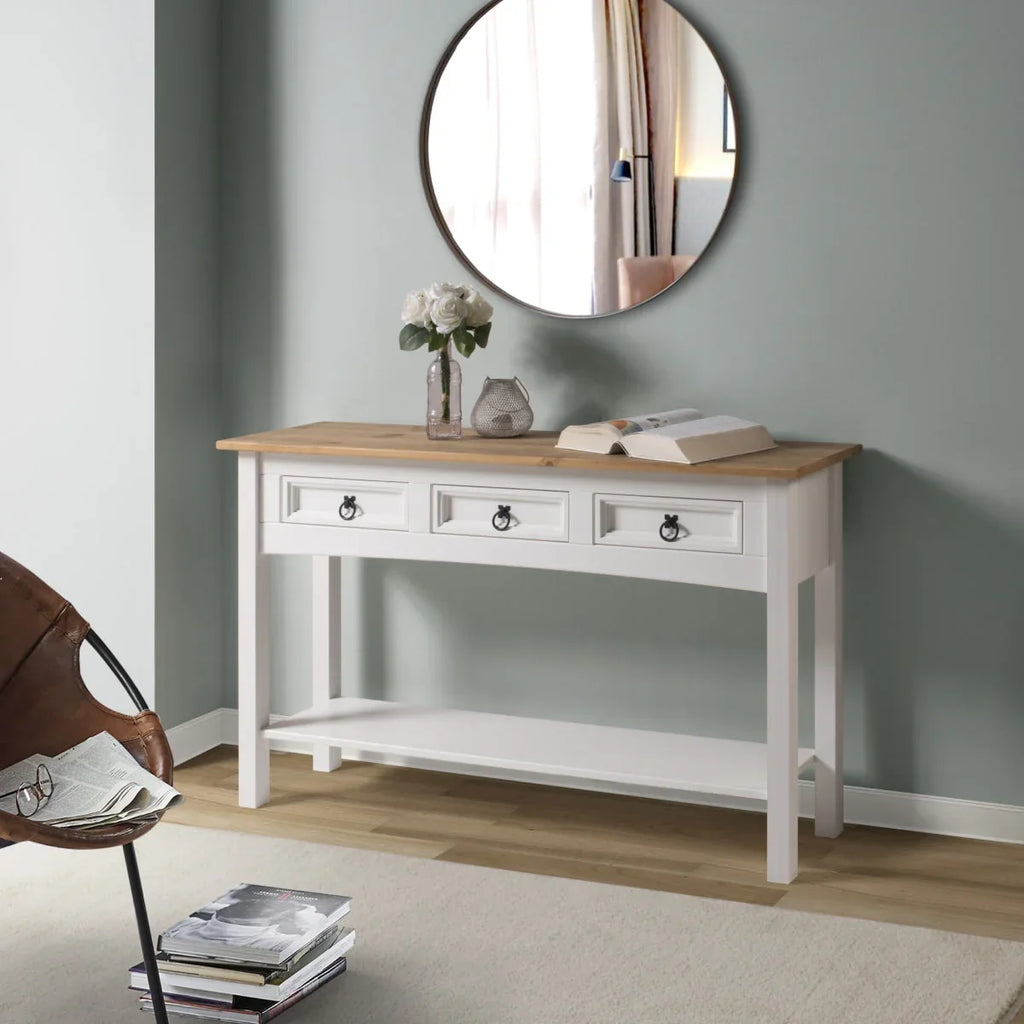 Console de table en bois 3 tiroirs Corona | Furniture Dash - S.O.