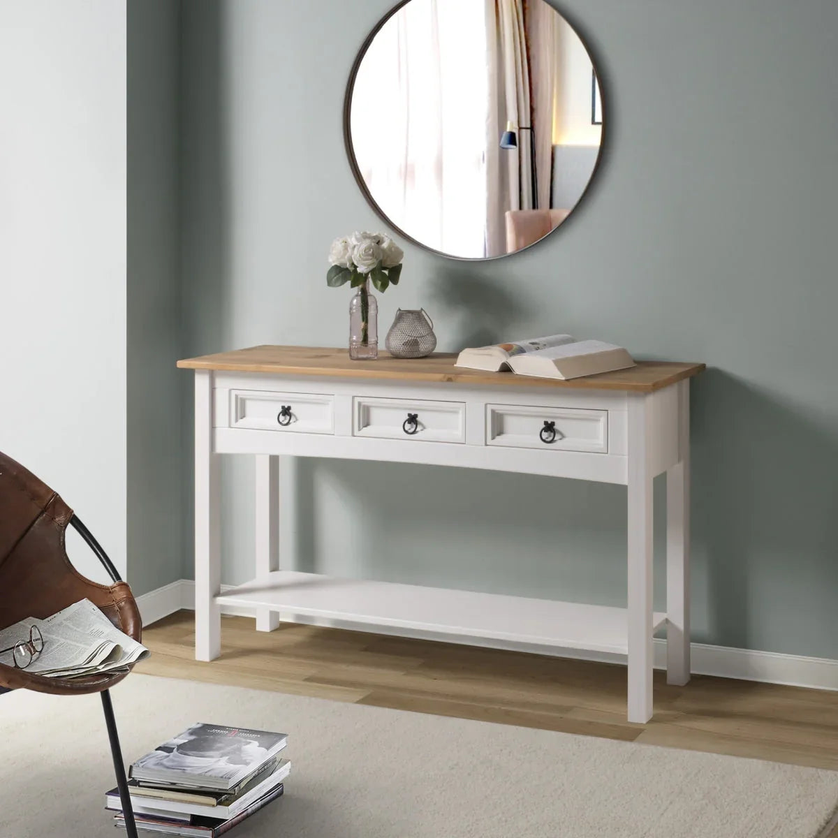 Console de table en bois 3 tiroirs Corona | Furniture Dash - S.O.