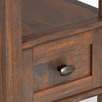WYNDENHALL Norfolk Table d'appoint étroite de style transitionnel rectangulaire en bois massif, 35,5 cm de large – 35,5 cm de large