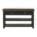 The Gray Barn Downington Table console de canapé à 2 tiroirs en bois massif