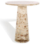 Table d'appoint ronde haute en marbre SAFAVIEH Couture Ghicu - 56 cm L x 53 cm P x 61 cm H - 21Wx21Dx24H