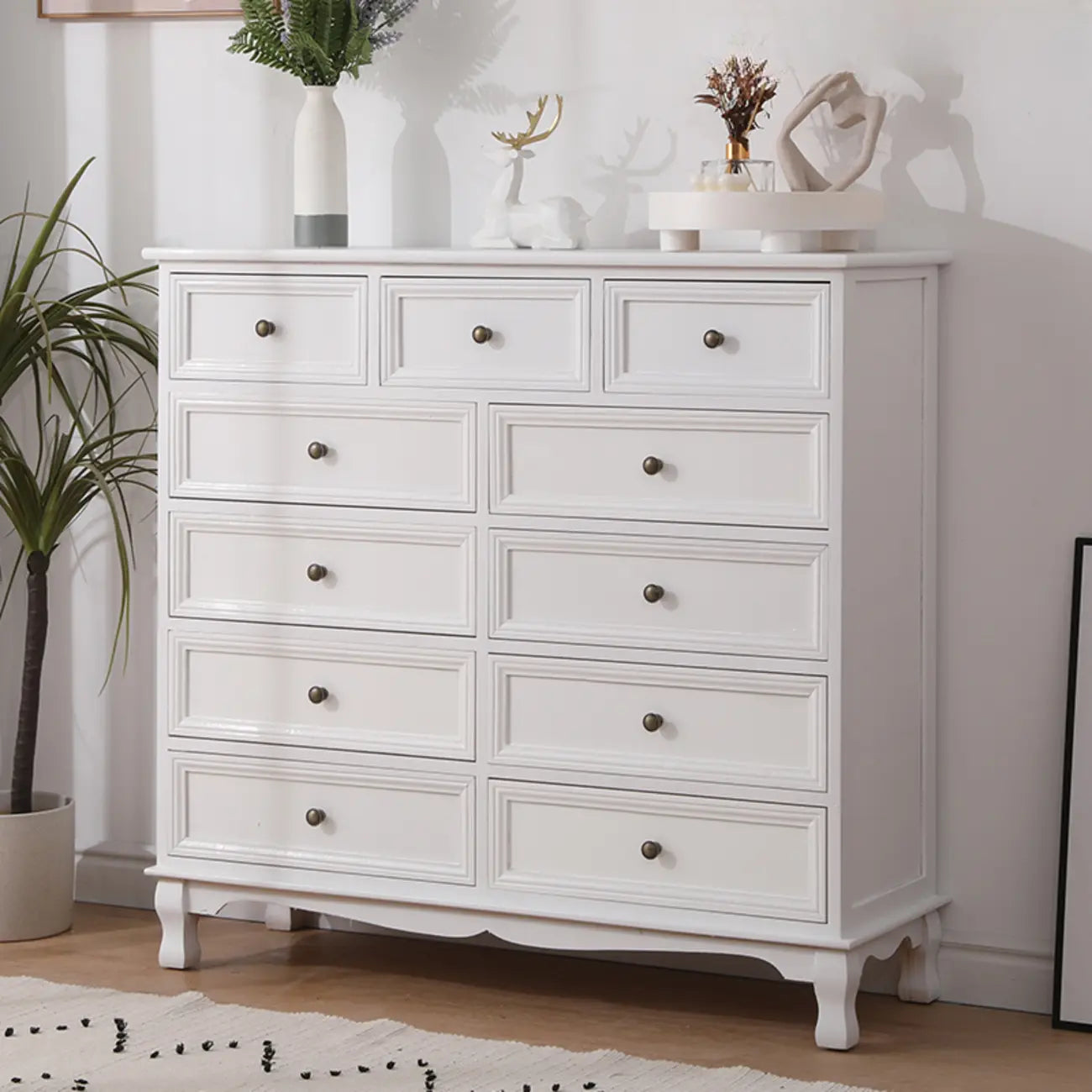 Meuble d'appoint rustique en bois marron pour salon