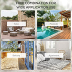 Set di 4 sedie pieghevoli Outsunny per patio, dal design semplice ed elegante, comode per terrazza, giardino, cortile e viaggio