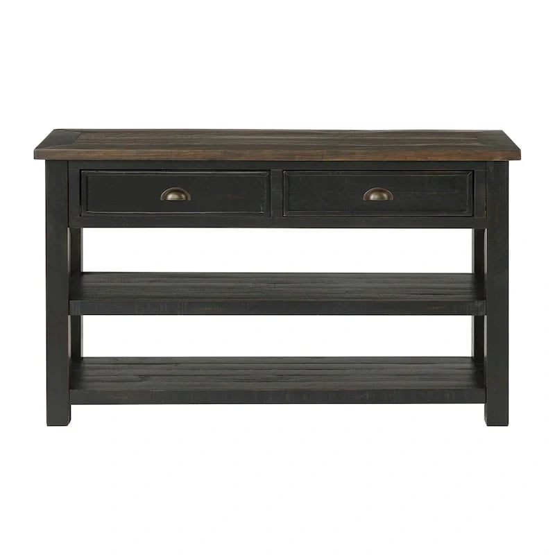 The Gray Barn Downington Table console de canapé à 2 tiroirs en bois massif