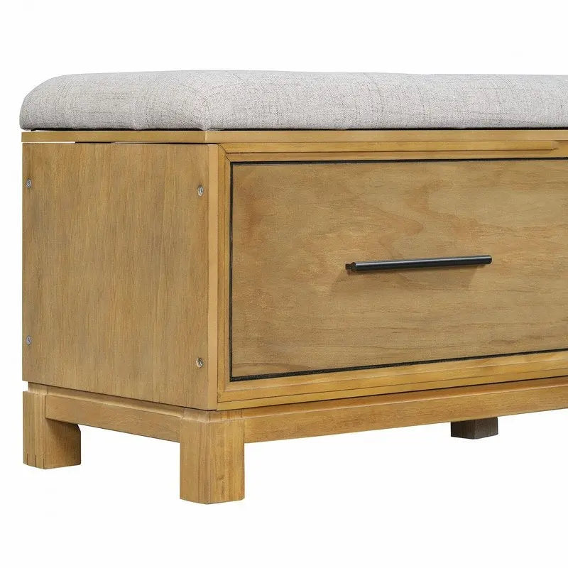 Banc à chaussures avec coussin amovible et rangement dissimulé pour l'entrée et le salon
