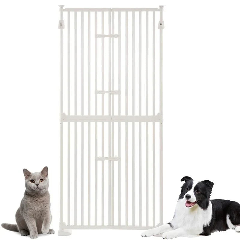 unipaws Barrière Extra Haute pour Chat 188 cm avec Portes et Serrures