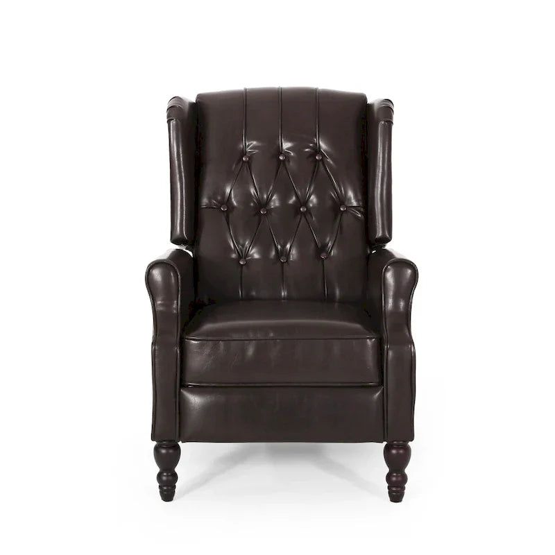 Fauteuil inclinable en cuir reconstitué Walter Brown par Christopher Knight Home